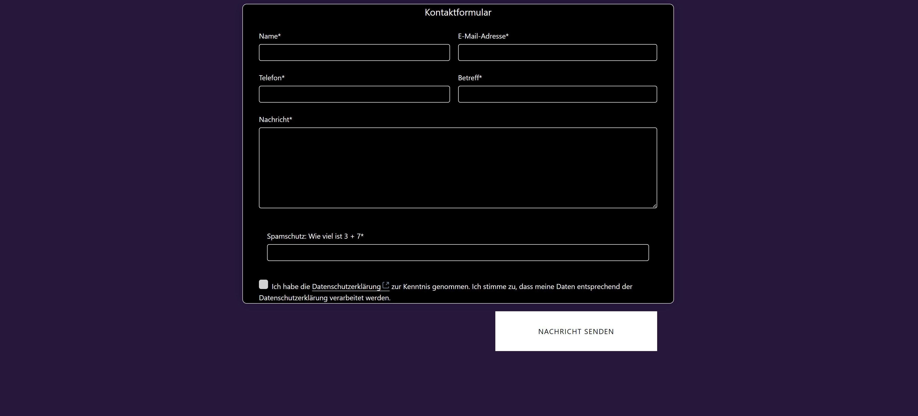 Kontaktformular lia